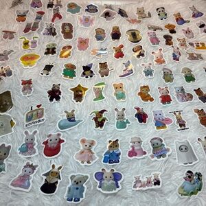 103 Calico Critters Waterproof Stickers